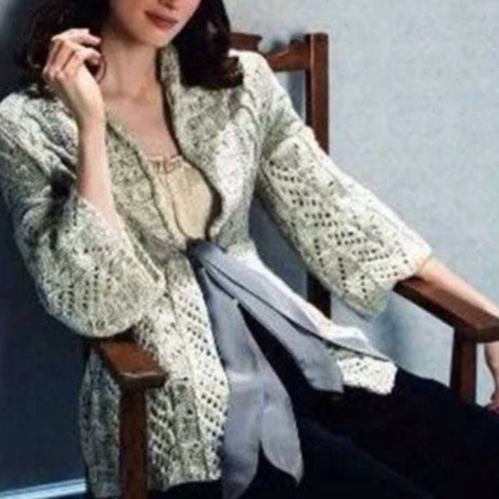 Anthro Basketweave Cardigan